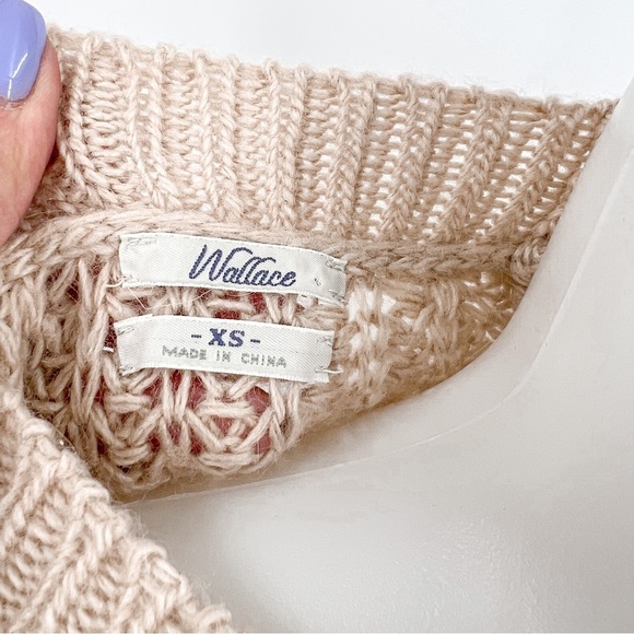 Madewell Wallace Beige Yellow Wool Mohair Blend Color Block Tunic Sweater - Picture 2 of 3